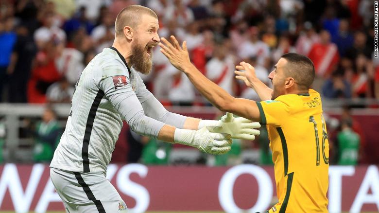 Australia reaches World Cup finals with goalkeeper Andrew Redmayne's shootout heroics against Peru