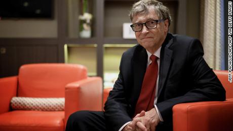 US Microsoft founder, Co-Chairman of the Bill &amp; Melinda Gates Foundation, Bill Gates, poses for a picture on October 9, 2019, in Lyon, central eastern France, during the funding conference of Global Fund to Fight AIDS, Tuberculosis and Malaria. - The Global Fund to Fight AIDS, Tuberculosis and Malaria on October 9, 2019, opened a drive to raise $14 billion to fight a global epidemics but face an uphill battle in the face of donor fatigue. The fund has asked for $14 billion, an amount it says would help save 16 million lives, avert &quot;234 million infections&quot; and place the world back on track to meet the UN objective of ending the epidemics of HIV/AIDS, tuberculosis and malaria within 10 years. (Photo by JEFF PACHOUD / AFP) (Photo by JEFF PACHOUD/AFP via Getty Images)