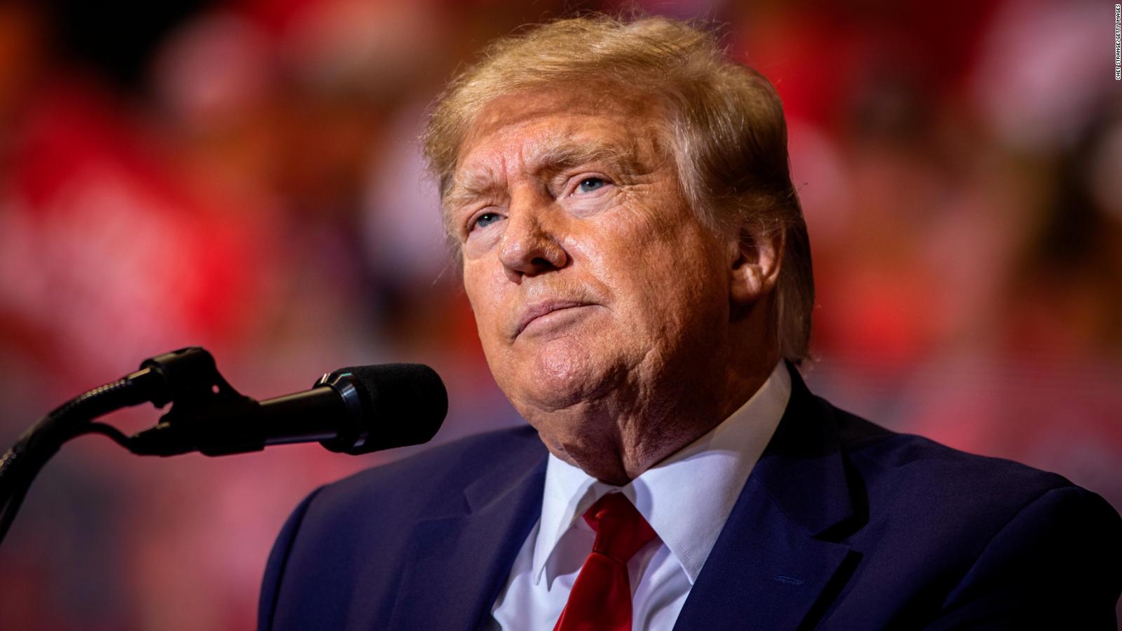 CASPER, WY - MAY 28: Former President Donald Trump speaks on May 28, 2022 in Casper, Wyoming. The rally is being held to support Harriet Hageman, Rep. Liz Cheneys primary challenger in Wyoming. (Photo by Chet Strange/Getty Images)