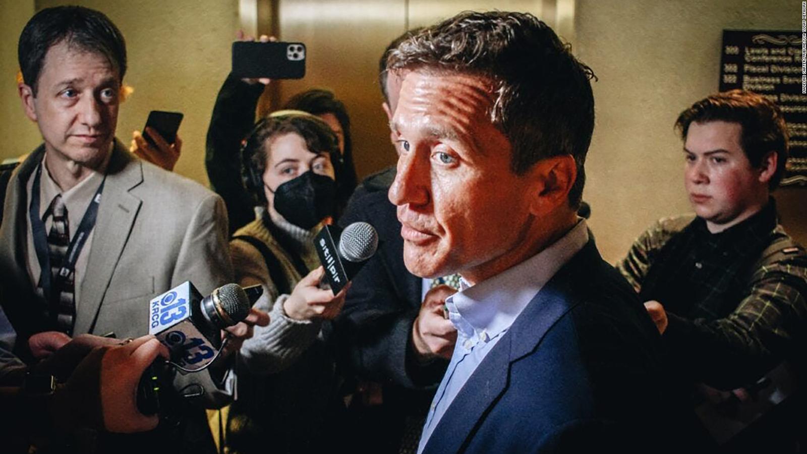 Eric Greitens addresses the media after filing to run in the Missouri Senate primary on Feb. 22 at the James C Kirkpatrick State Information Center in Jefferson City. Img 9890 1024x683