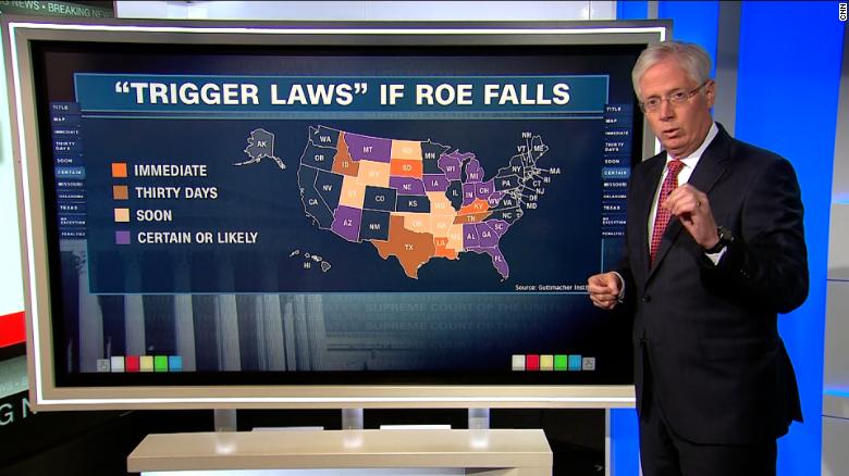 CNN correspondent maps out the states that have or will ban abortion