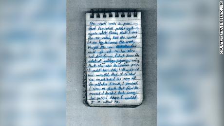 One of the pages from Brian Laundrie&#39;s notebook that was released by Steven Bertolino, the Laundrie family attorney.