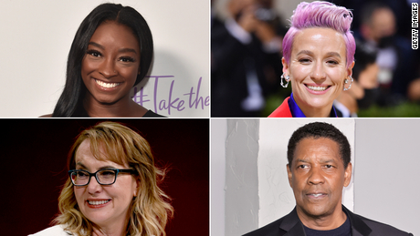 西蒙娜·拜尔斯, 梅根·拉皮诺（Megan Rapinoe）, Gabby Giffords and Denzel Washington among Medal of Freedom awardees
