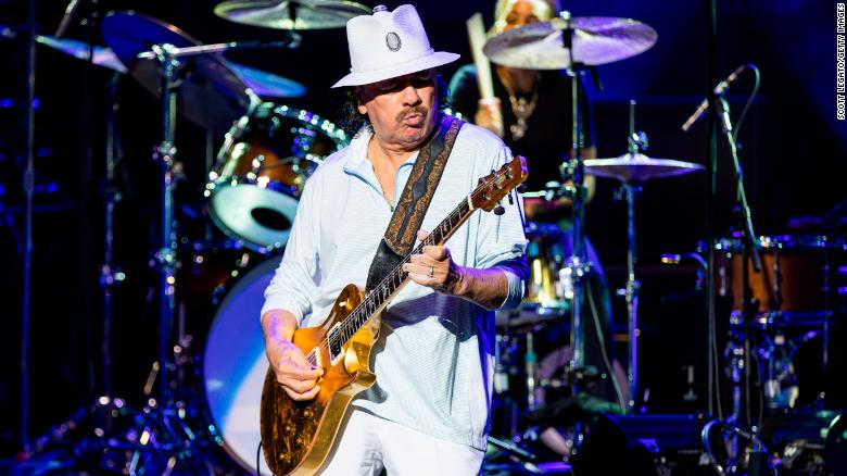Carlos Santana suffered heat exhaustion during a Michigan concert