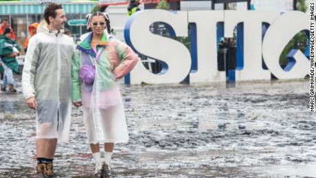 The muddied festival grounds at Splendour in the Grass 2022