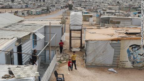 Children at the Zaatari refugee camp, on November 19, 2021.