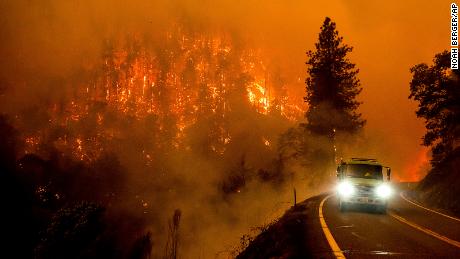 Northern California wildfire exacerbated by weather, causing significant growth