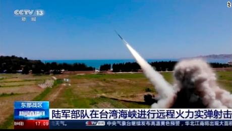 In this image taken from video footage on China&#39;s CCTV, a projectile is launched from an unspecified location in China, Thursday, Aug. 4, 2022.