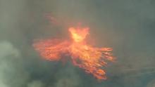 Stunning video captures 'fire whirl' in California