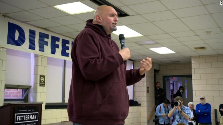 'So grateful to be here tonight': John Fetterman returns to campaign trail after suffering stroke in May