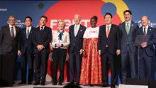 Yoon was in attendance with other world leaders and business figures at the New York event.