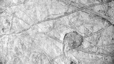Surface features of Jupiter&#39;s icy moon Europa are revealed in an image obtained by Juno&#39;s Stellar Reference Unit (SRU) during the spacecraft&#39;s Sept. 29, 2022, flyby. Credit: NASA/JPL-Caltech/SwRI