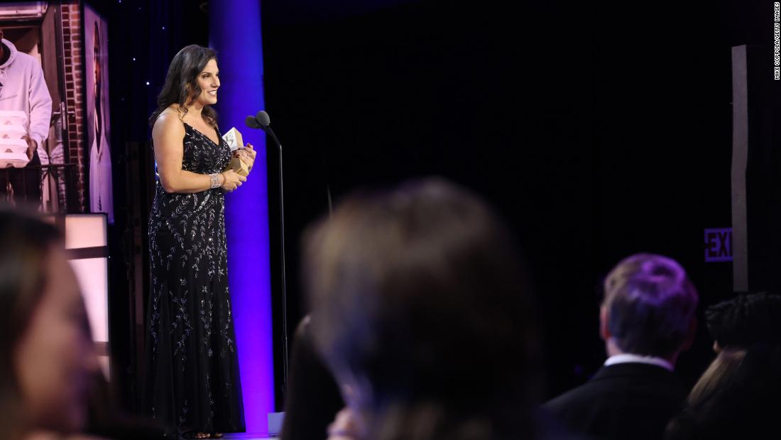 CNN Hero Nora El-Khouri Spencer accepts her award.