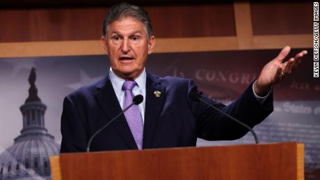 WASHINGTON, DC - SEPTEMBER 20: U.S. Sen. Joe Manchin (D-WV) speaks at a press conference at the U.S. Capitol on September 20, 2022 in Washington, DC. Manchin spoke on energy permitting reform and preventing a government shutdown. (Photo by Kevin Dietsch/Getty Images)