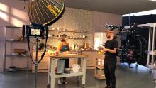 The Vectar Project is attempting to make film and television production more sustainable. By building sets made from lightweight cardboard and paper, it hopes to reduce the industry's environmental footprint. Pictured, a set used for an advert for Meta, the parent company of Facebook.<br />