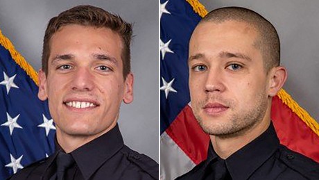 The two Metro Nashville Police Department officers who fatally shot school shooting suspect Audrey Hale have been identified as Officer Rex Englebert, left, and Officer Michael Collazo, according to a news release from MNPD. 