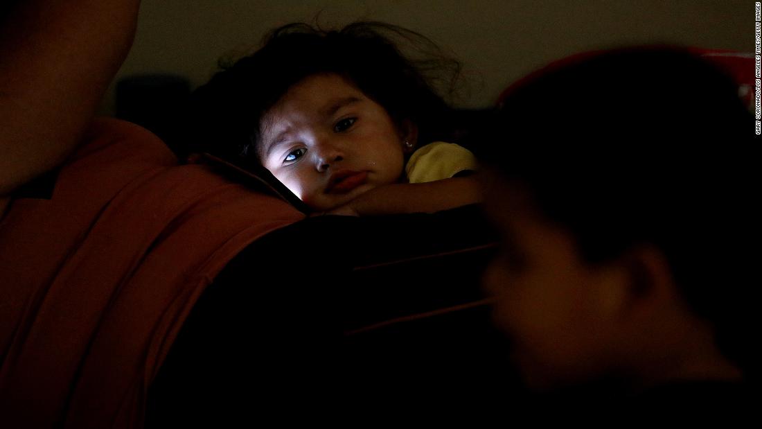 Wendy Velasquez and her 21-month-old daughter. Starley Dominguez Velasquez, have been living for five months at the Albergue del Desierto migrant shelter in Mexicali. They came from Honduras to apply for asylum in the United States.