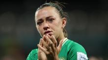 Ireland's Katie McCabe applauds fans after the match against Canada.
