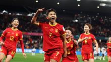 China's Wang Shuang celebrates after scoring against Haiti during a Women's World Cup match on Friday, July 28. <a href="https://www.cnn.com/2023/07/28/sport/china-womens-soccer-team-ambitions-wwc-intl-hnk-spt/index.html" target="_blank">China won 1-0</a>.