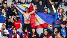 Philippines fans cheer for their team before the match against Norway on Sunday.