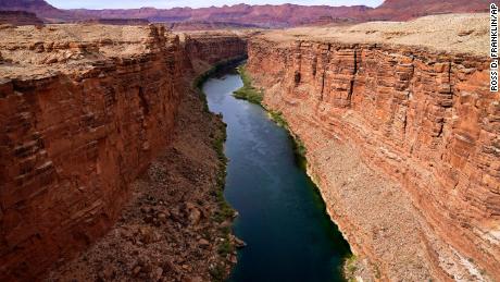 The Colorado River in the upper River Basin is pictured in Lees Ferry, Ariz., on May 29, 2021.