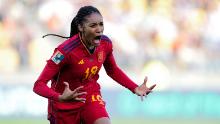 Spain's Salma Paralluelo celebrates after scoring in extra time during the quarterfinal clash against the Netherlands on August 11. It ended up being the winning goal as <a href="https://www.cnn.com/2023/08/10/football/spain-netherlands-japan-sweden-womens-world-cup-quarterfinals-spt-intl/index.html" target="_blank">Spain advanced with a 2-1 victory</a>.