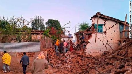 This handout photo provided by Nepal Prime Minister&#39;s Office shows an earthquake-affected area in northwestern Nepal, Saturday, Nov. 4, 2023. Helicopters and ground troops rushed to help people hurt in a strong earthquake that shook northwestern Nepal districts just before midnight Friday, killing more than 100 people and injuring dozens dozens more, officials said Saturday. (Nepal Prime Minister&#39;s Office via AP)