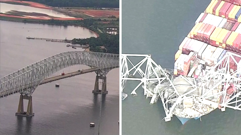 El antes y el después del puente Francis Scott Key en Baltimore CNN Video