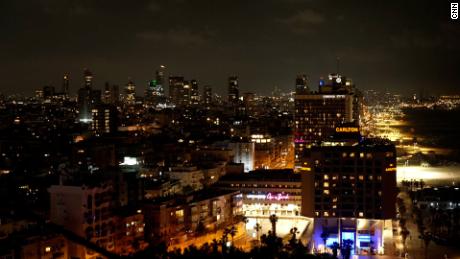 The skyline of Tel Aviv, Israel, is seen early Sunday, local time.
