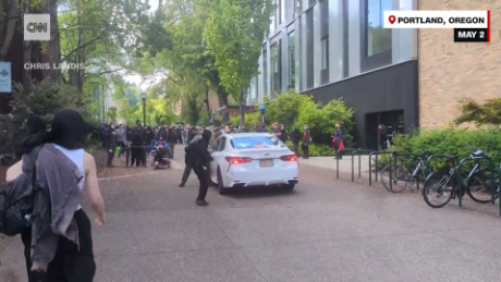 Man drives car towards crowd at Portland State University, uses pepper spray