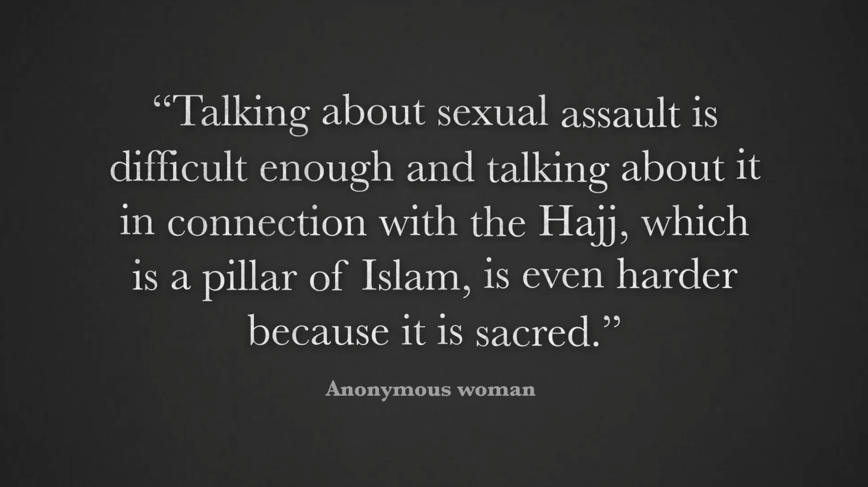 I never told anyone 5 womens stories of sexual abuse at the Hajj image