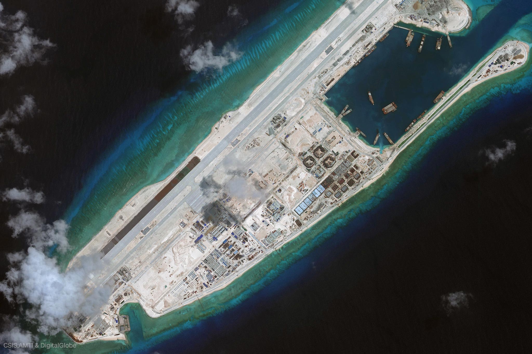 South China Sea: A view from the air of one of the world's ...
