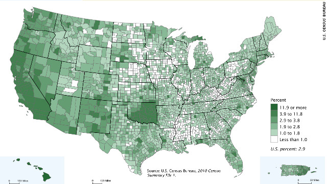 2010 Census Map By Race Census: More People Identify As Mixed Race | Cnn