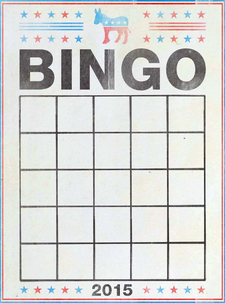 DemDebate bingo card