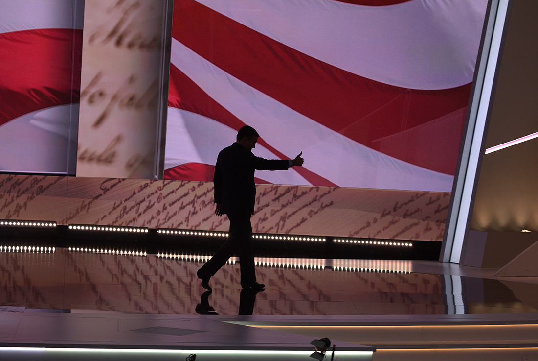 Ted Cruz is booed off stage at the Republican National Convention.