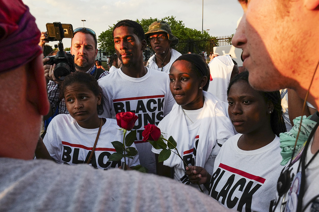 Supporters of the activist group Black Guns Matter.