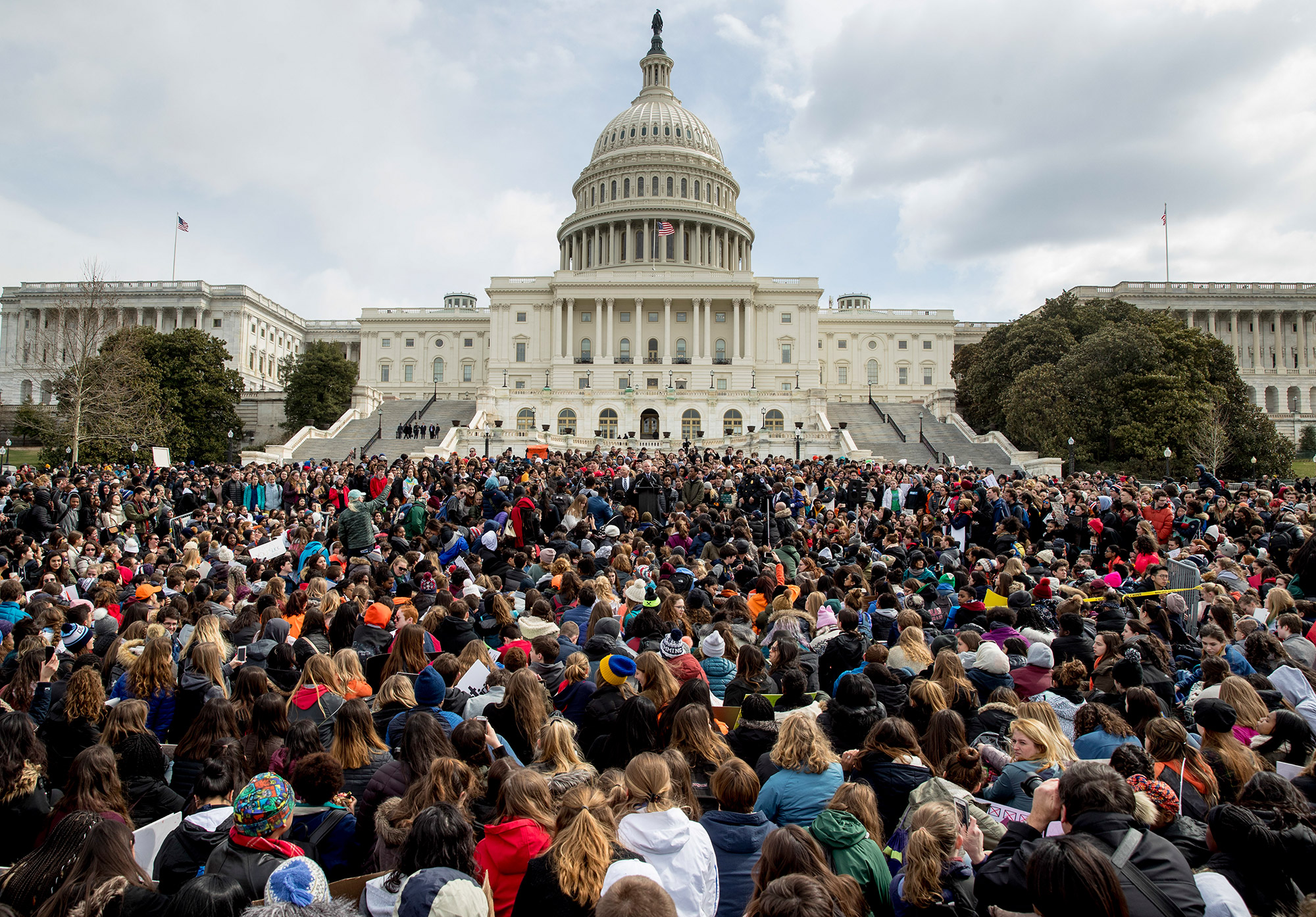 This is what the school walkouts looked like