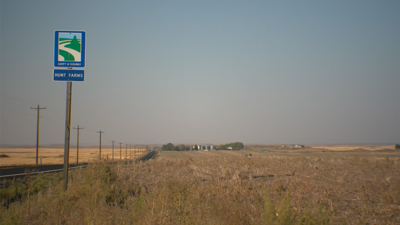 The Hunts live on a wheat farm and cattle ranch in rural Washington.