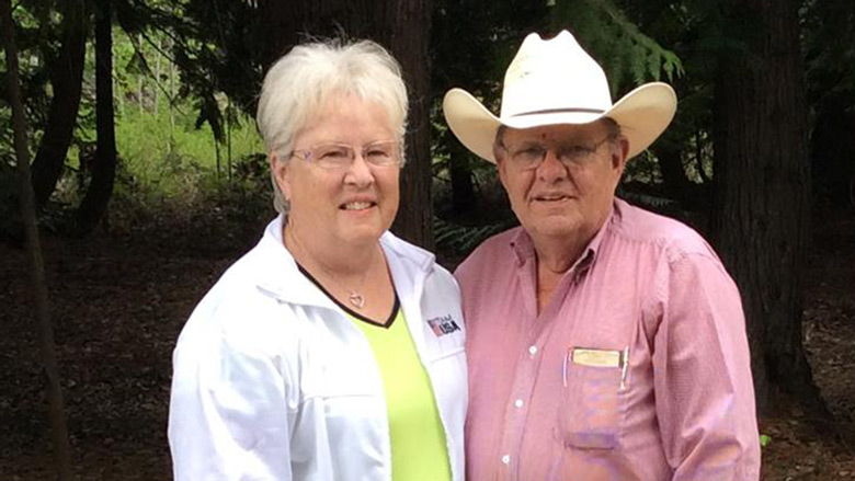 Mary and Terry Hunt, seen in a photo Mary posted on Facebook.