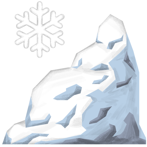 Illustration of Alpine snow