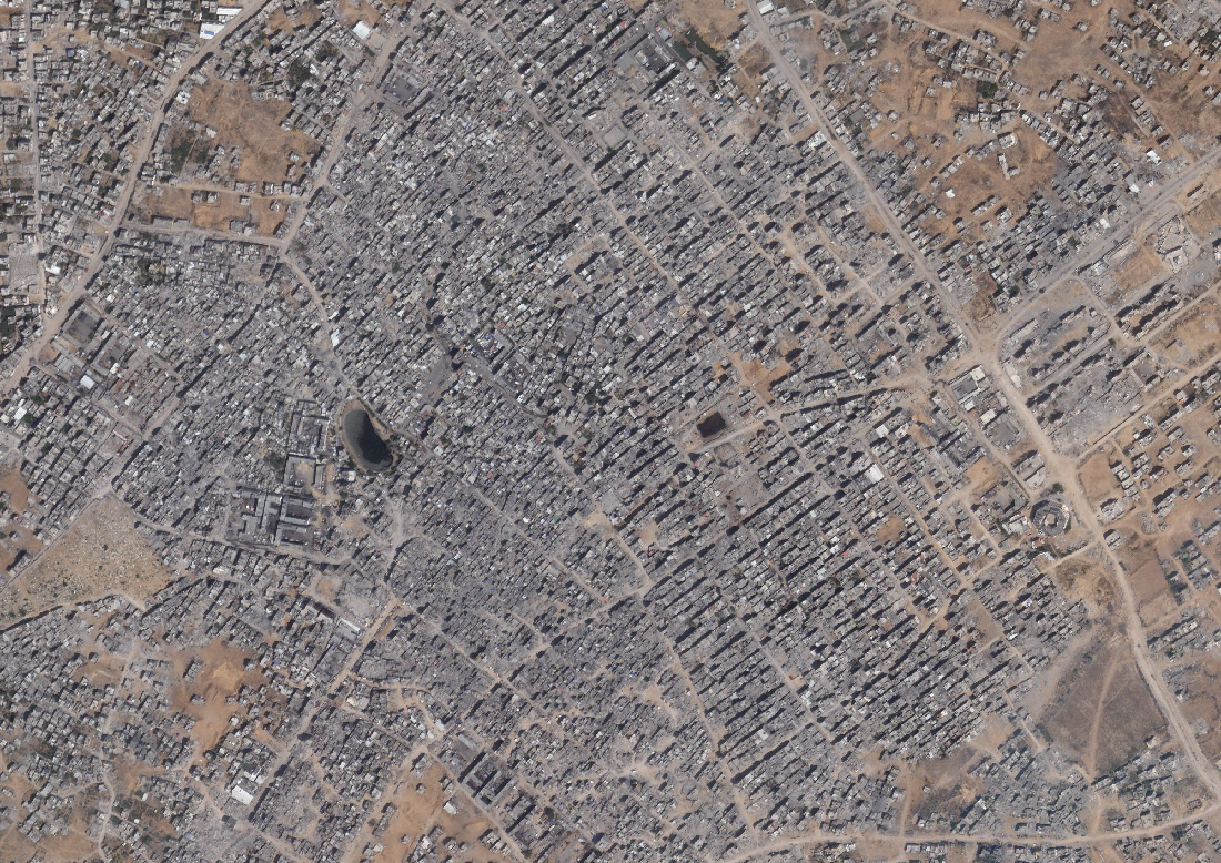 Satellite imagery of Jabalya from July 10, 2024.