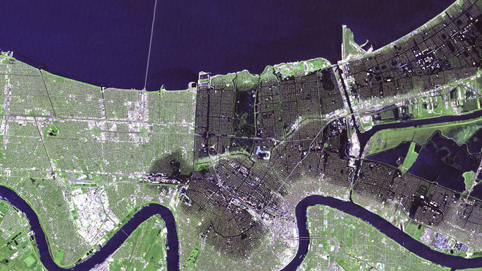 Satellite imagery from September 7, 2005
