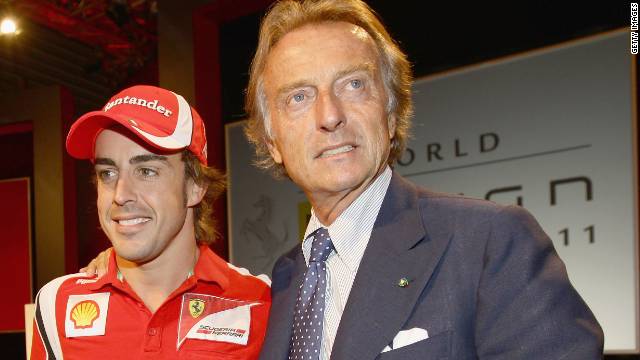 Ferrari president Luca di Montezemolo reminded Fernando Alonso of his duties on the Spaniard&#39;s 32nd birthday