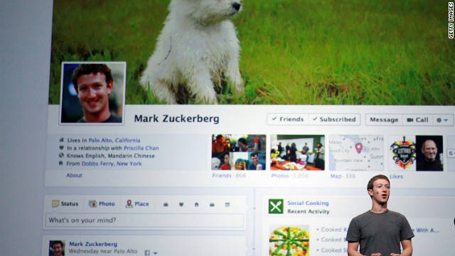 Mark Zuckerberg unveils a new version of the Facebook profile page called &quot;Timeline.&quot;