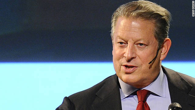 Al Gore speaks during an environmental summit in Guayaquil, Ecuador, in March.