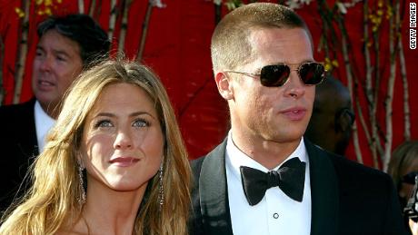 Jennifer Aniston and Brad Pitt at the 56th Annual Primetime Emmy Awards in 2004.