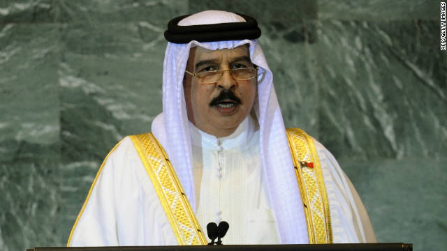 Bahrain&#39;s King Hamad bin Isa Al Khalifa addresses the U.N. General Assembly in New York on Thursday.