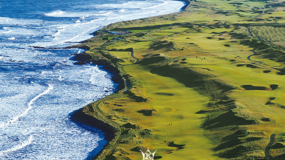 Kingsbarns Golf Links (seen here from above) is one of three courses used for the event. 