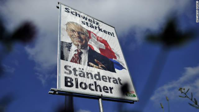 The Swiss People&#39;s Party have been running an aggressive poster campaign.