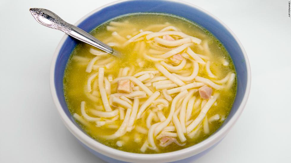 The bone broth in chicken soup contains collagen, which can help boost your immune system, in addition to amino acids and nutrients that help prevent inflammation.